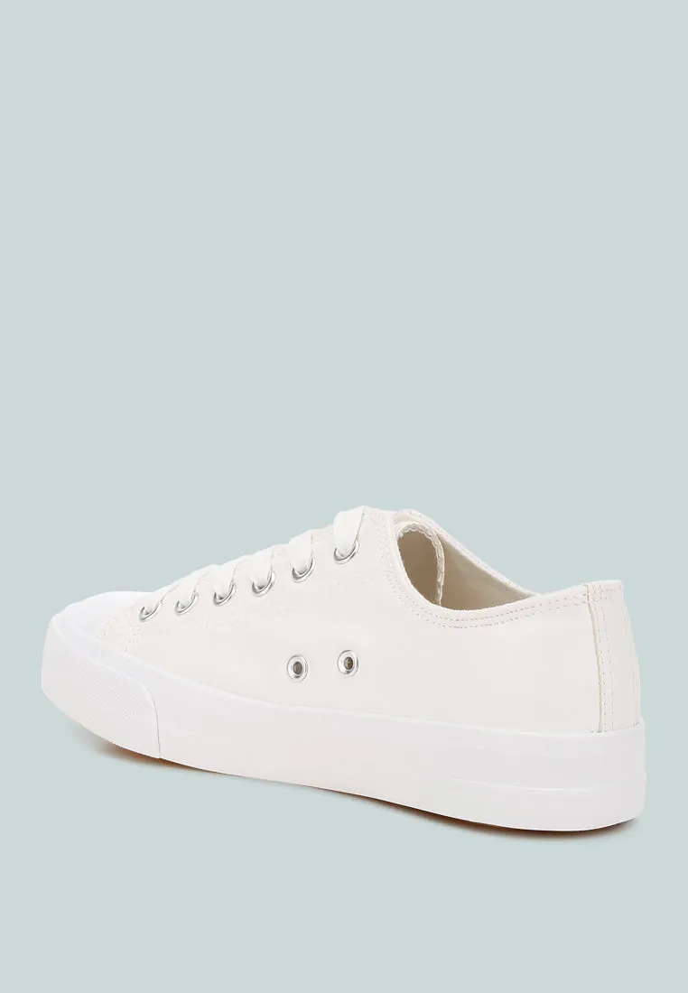 Girdies White Canvas Sneakers By RAG