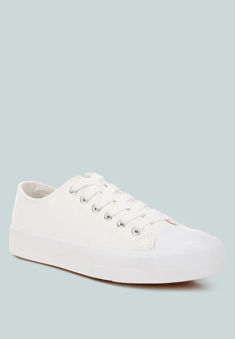 Girdies White Canvas Sneakers By RAG