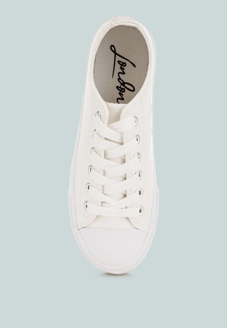 Girdies White Canvas Sneakers