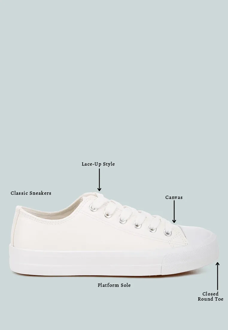 Girdies White Canvas Sneakers