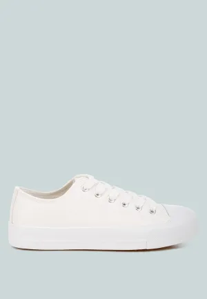 Girdies White Canvas Sneakers