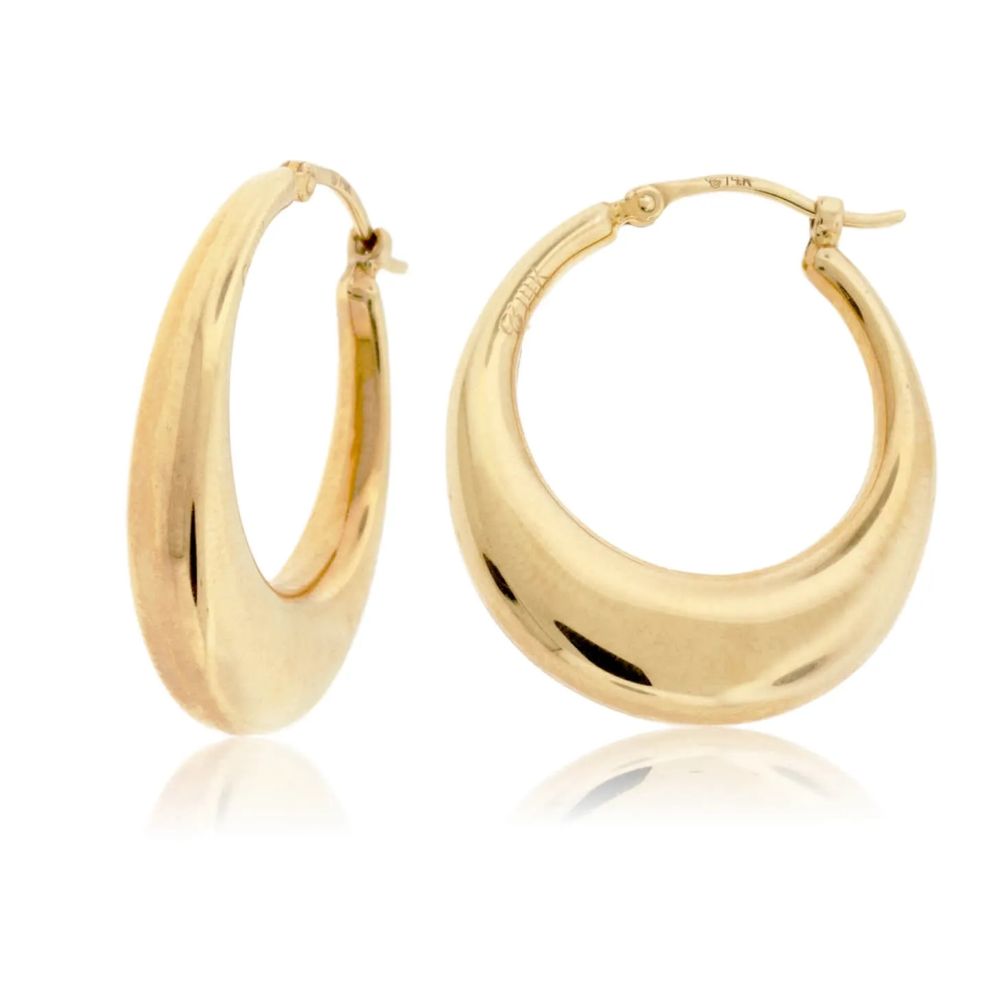 Gold Shell Hoop Earrings