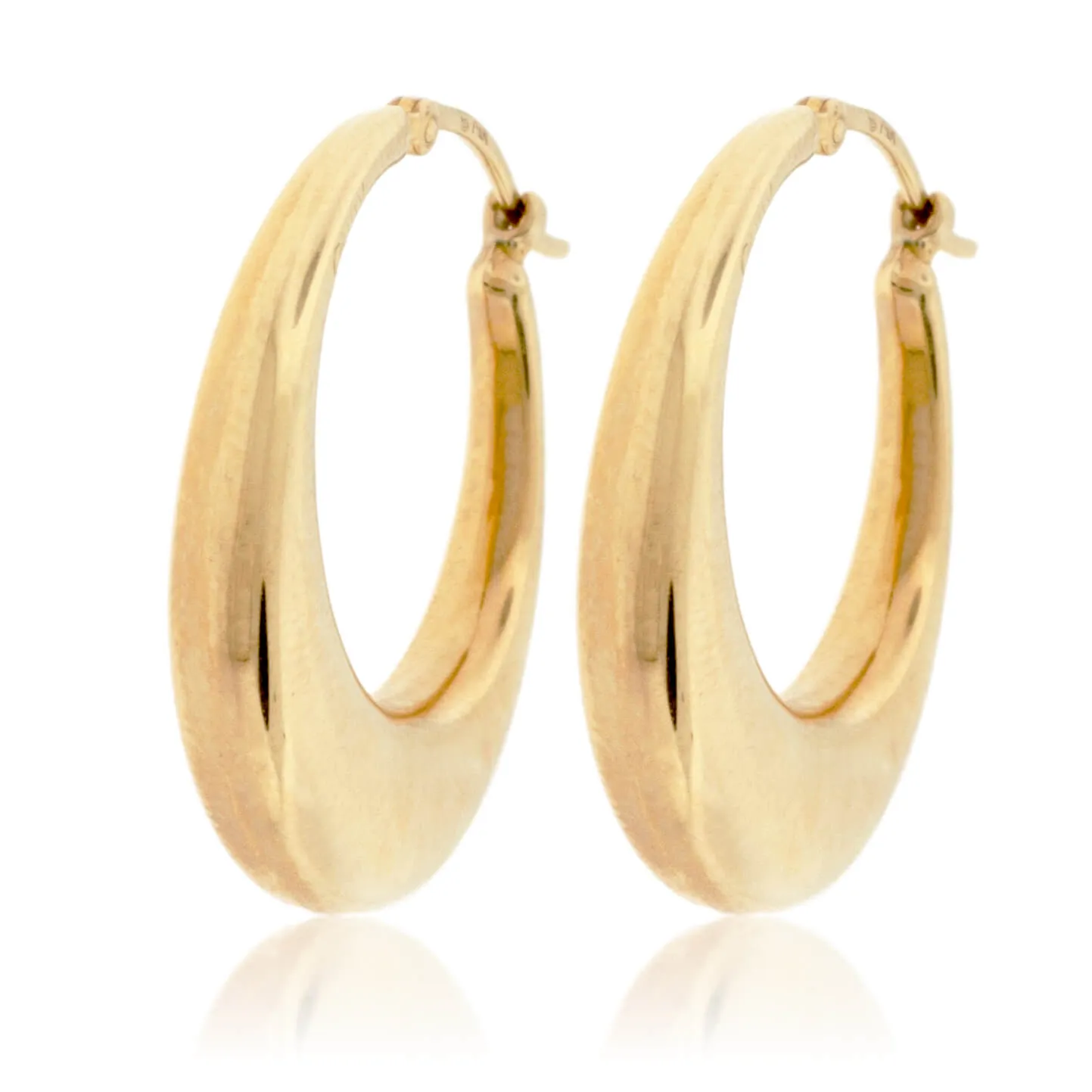 Gold Shell Hoop Earrings