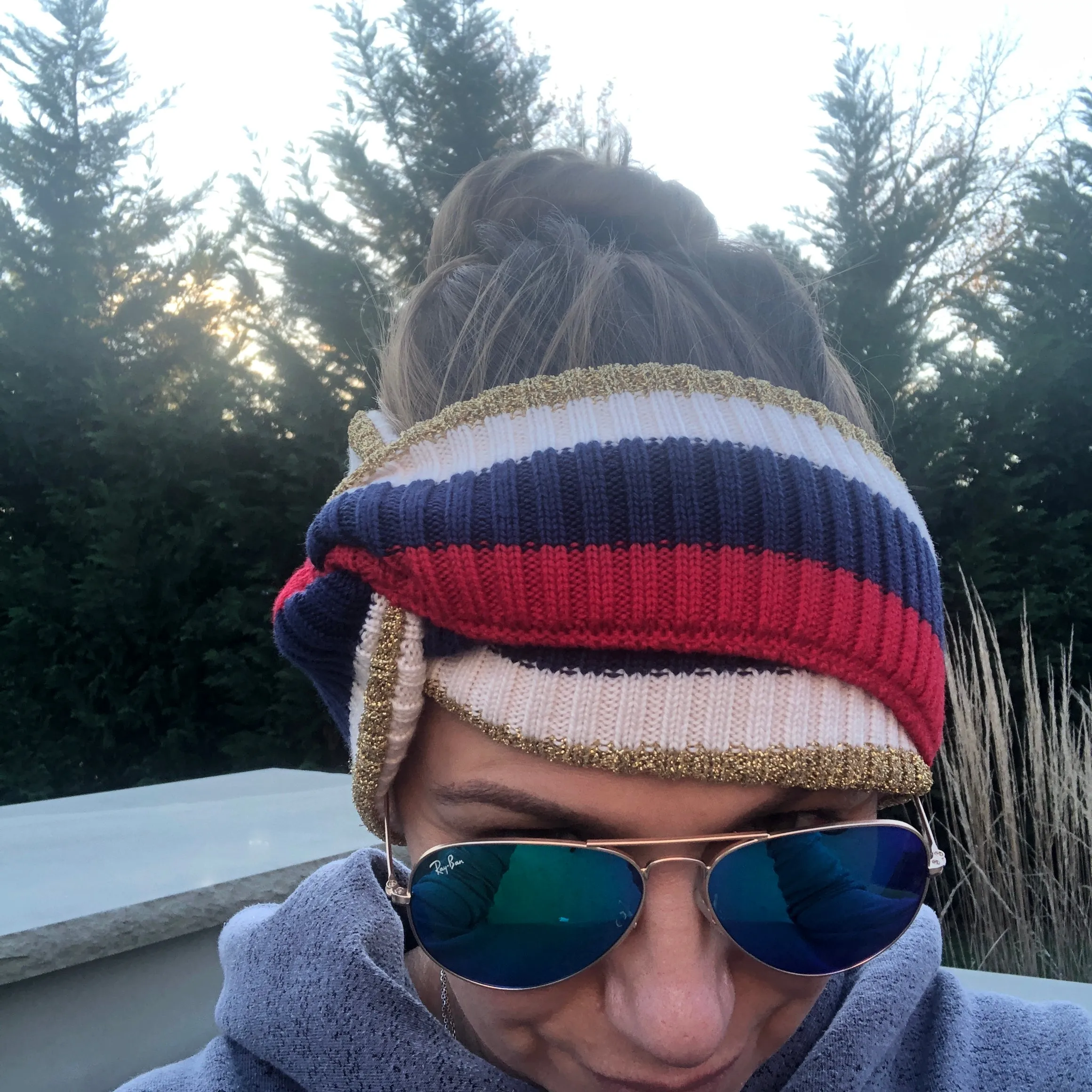 Gucci Woven Indilus Headband in Red and Ivory
