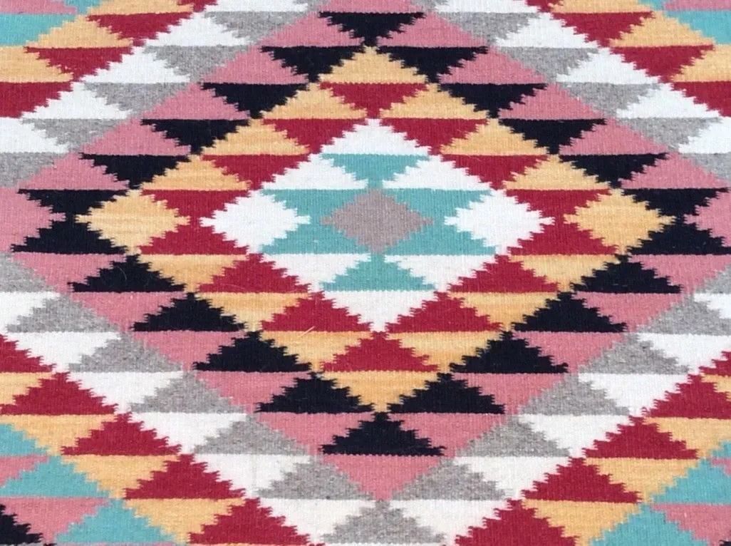 Hand-Woven Fine Southwestern Design Handmade Wool Rug (Size 2.2 X 3.0) Brrsf-1725