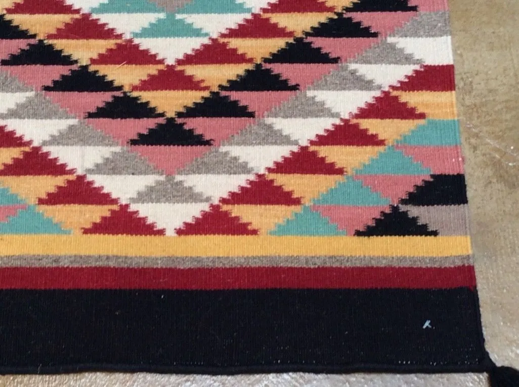 Hand-Woven Fine Southwestern Design Handmade Wool Rug (Size 2.2 X 3.0) Brrsf-1725