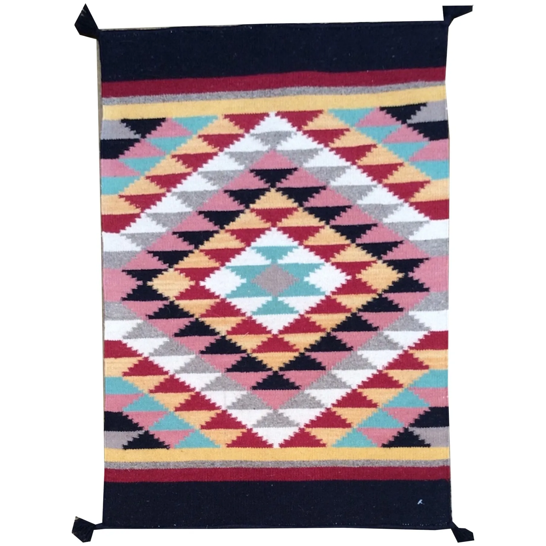 Hand-Woven Fine Southwestern Design Handmade Wool Rug (Size 2.2 X 3.0) Brrsf-1725