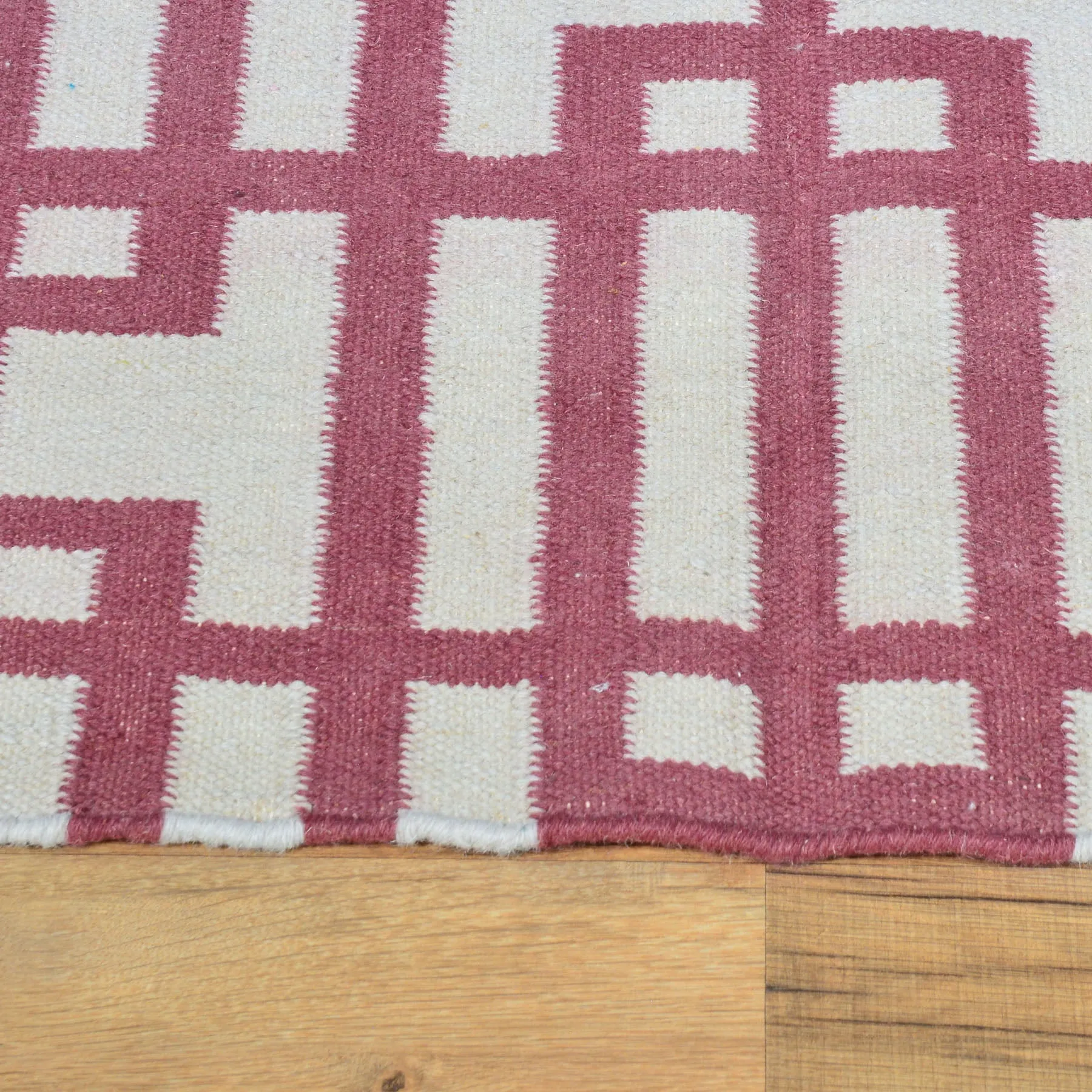 Hand-Woven Modern Reversible Dhurrie Kilim Handmade Wool Rug (Size 3.0 X 5.2) Brral-5115