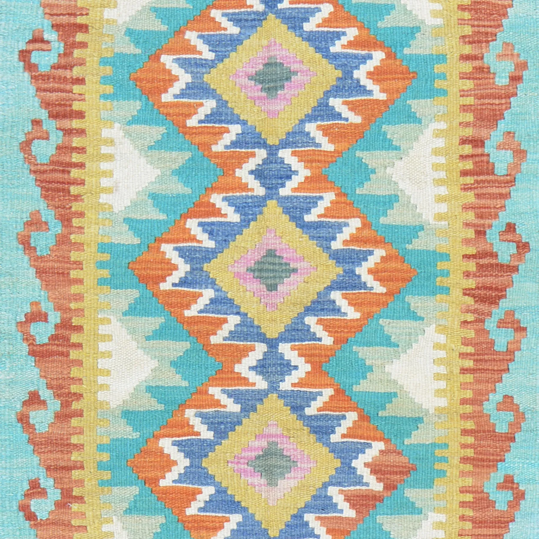 Hand-Woven Southwestern Design Kilim Handmade Wool Rug (Size 2.0 X 2.10) Cwral-9453