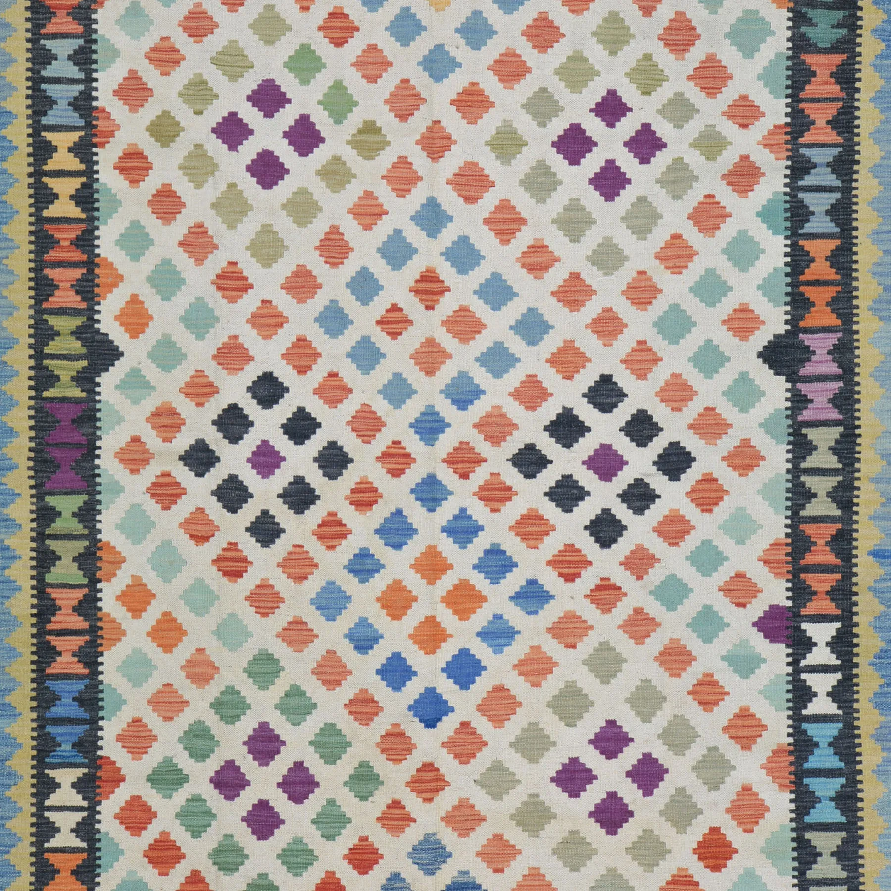Hand-Woven Tribal Reversible Handmade Oriental Wool Kilim Rug (Size 5.10 X 7.9 ) Cwral-10188