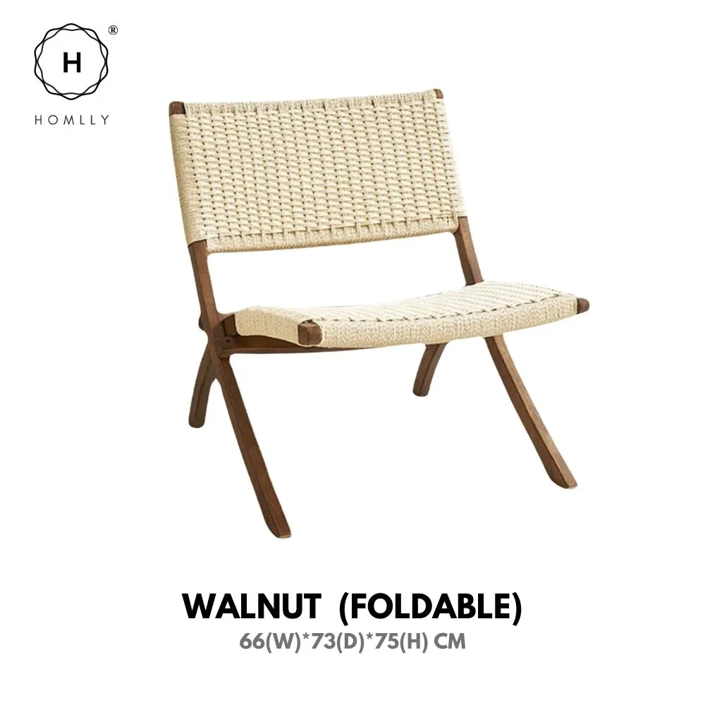 Homlly ika Rattan Woven Folding Recliner Chair