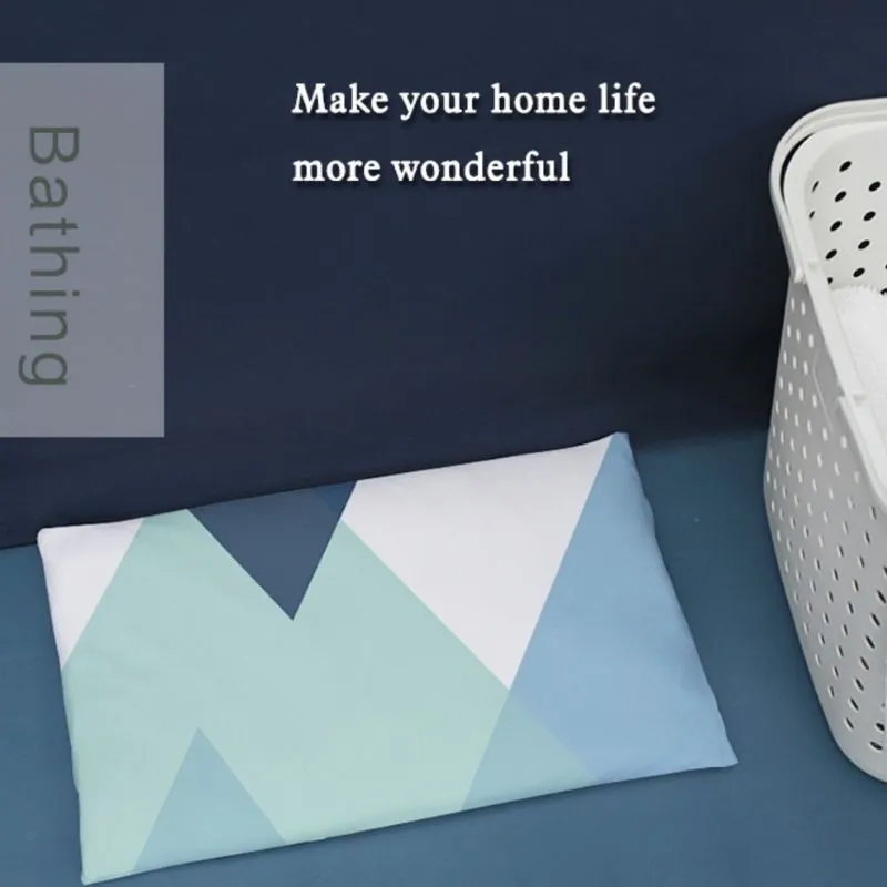 Homlly Soft Diatomite Floor Bath Mat with Washable Cover (Design)