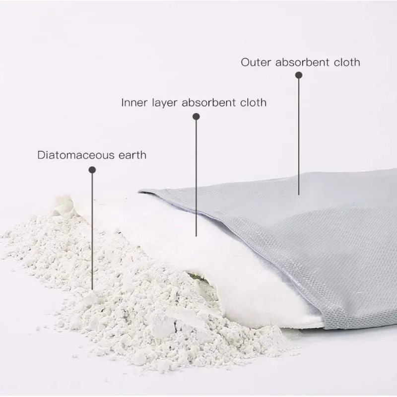 Homlly Soft Diatomite Floor Bath Mat with Washable Cover (Design)