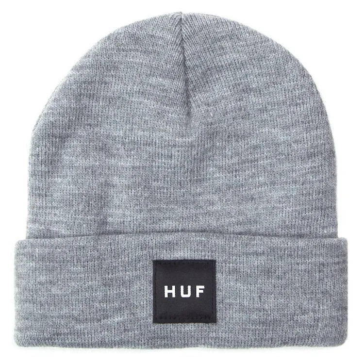 HUF Box Logo Beanie Grey Heather