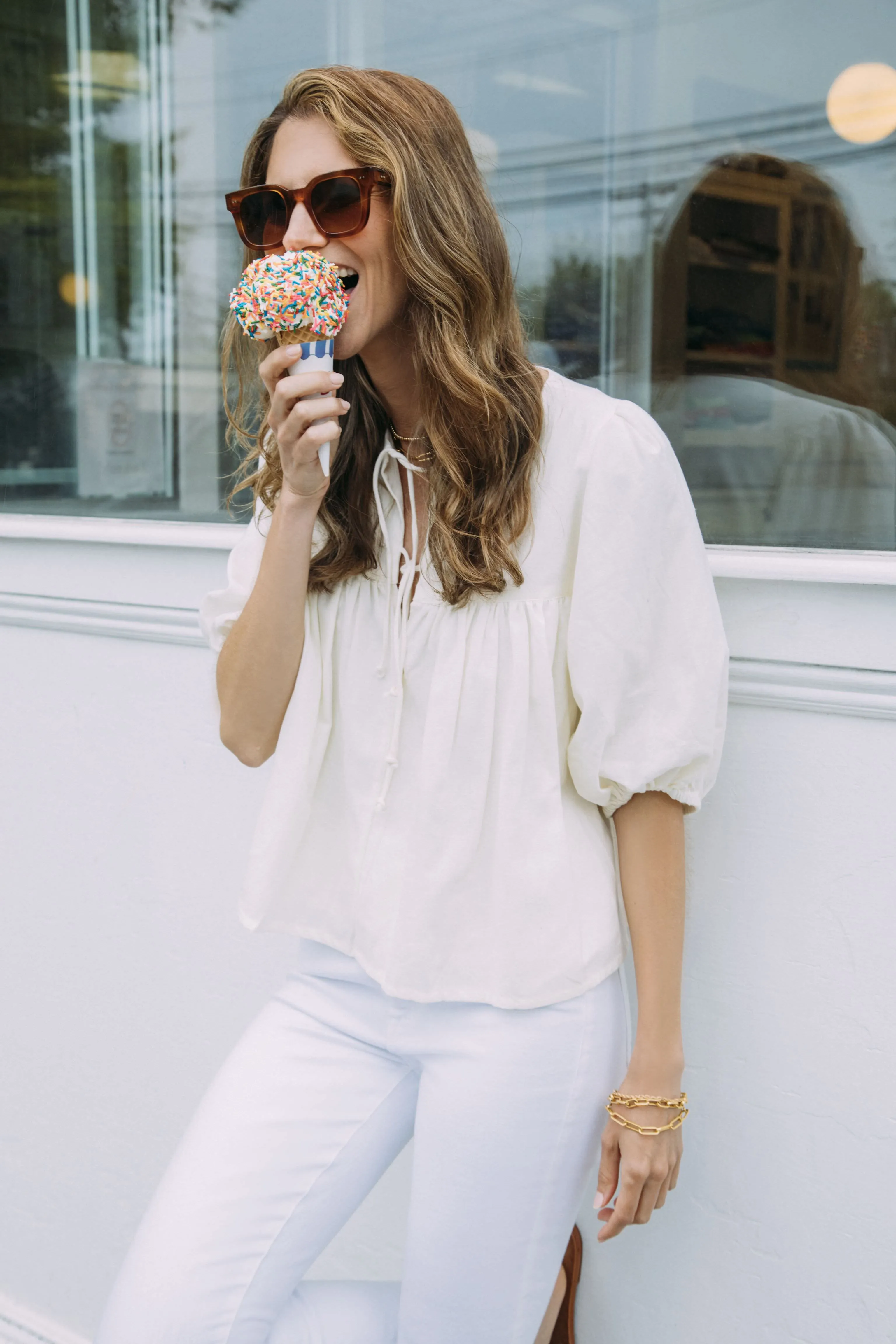 Ivory Puff Isla Top