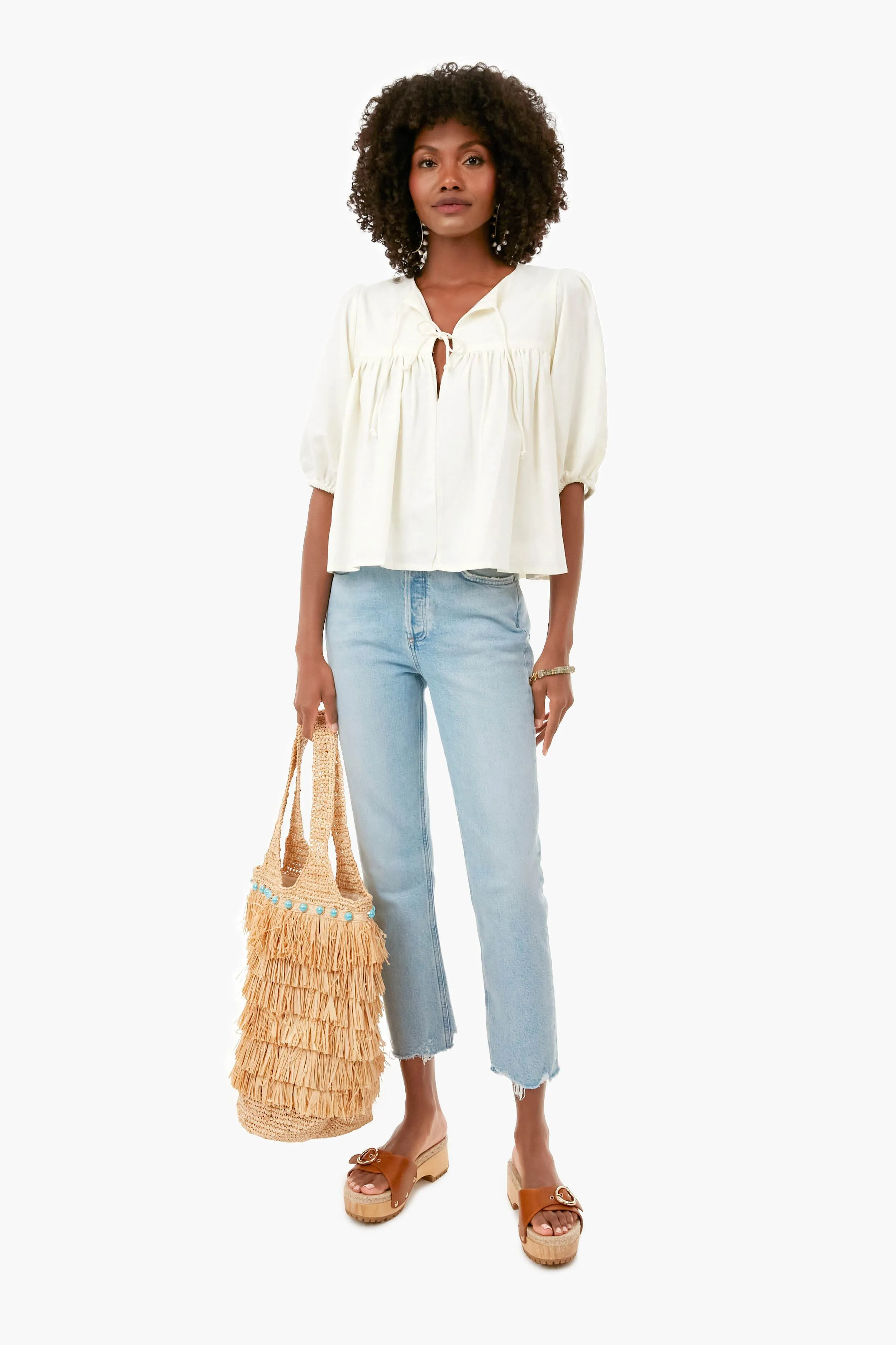 Ivory Puff Isla Top