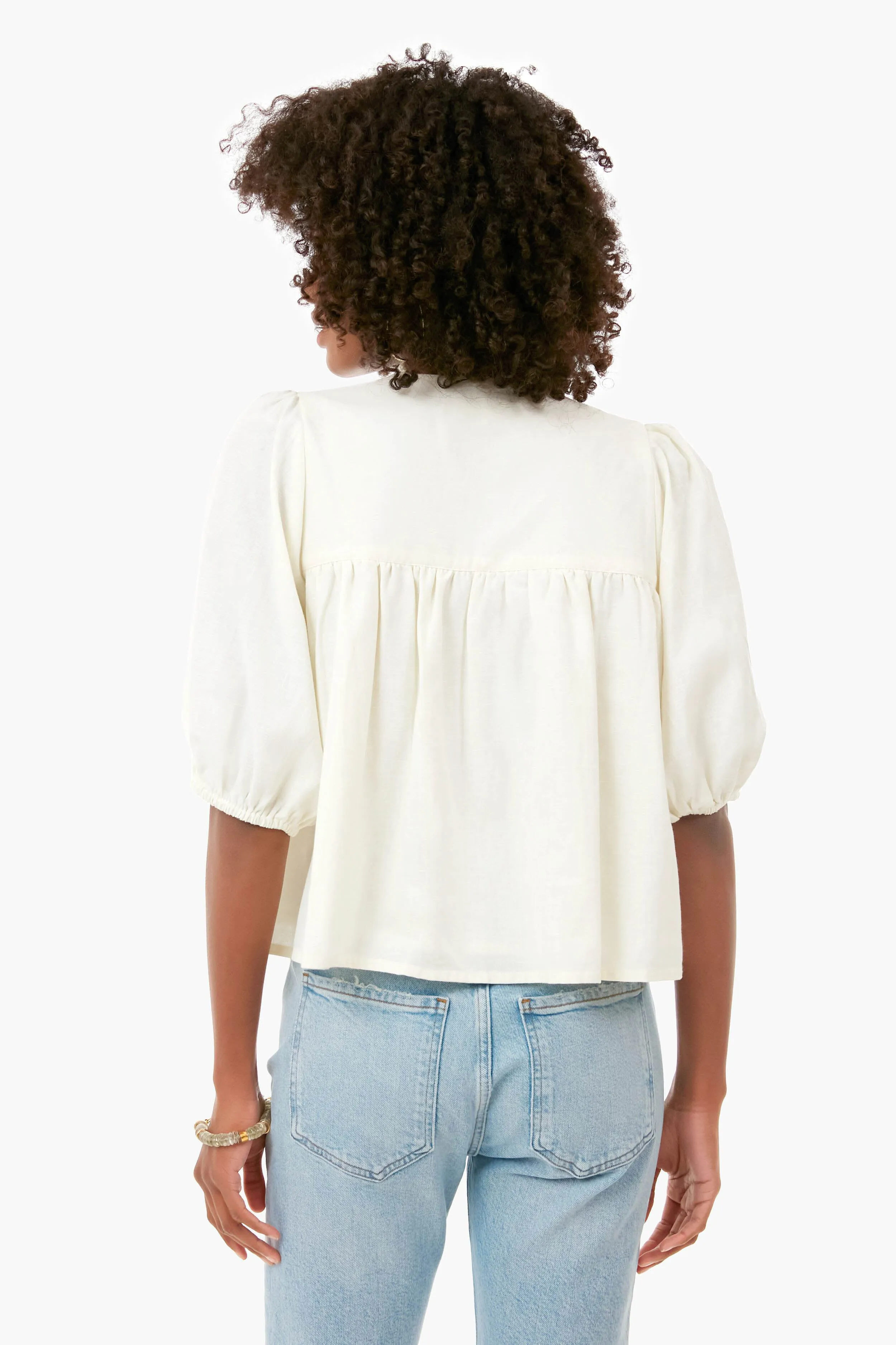 Ivory Puff Isla Top