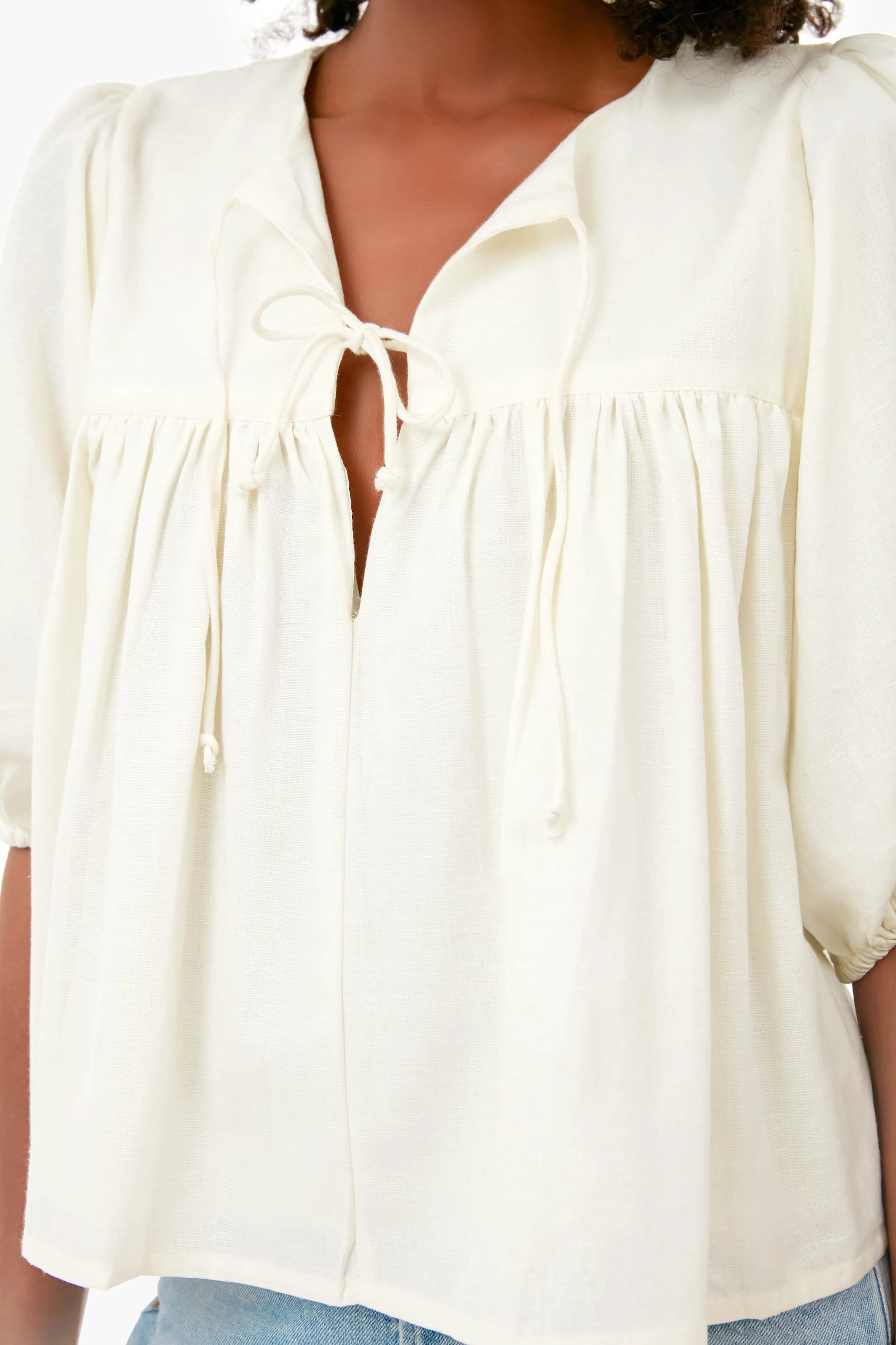 Ivory Puff Isla Top