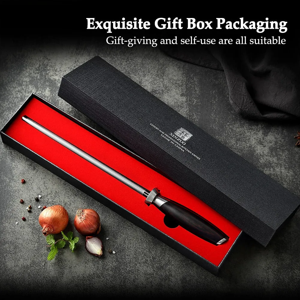 Knife Sharpener Rod Grinder Durable High Carbon Stainless Steel Honing Diamond Sharpener