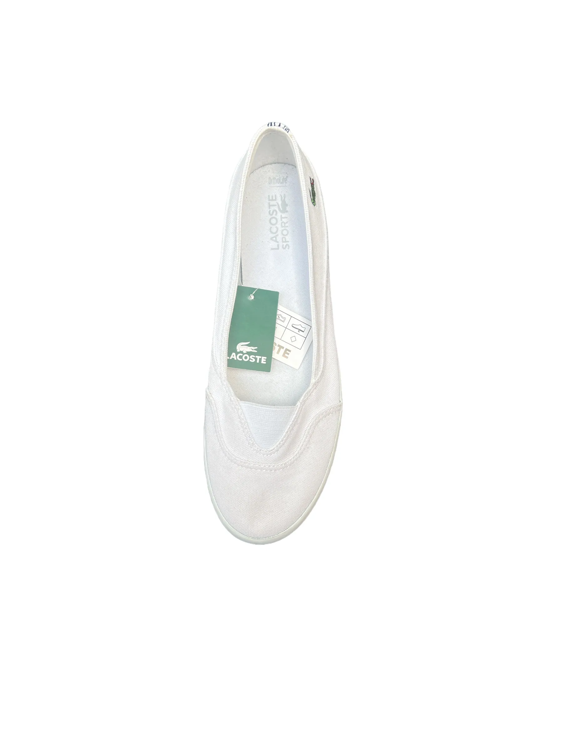 Lacoste Rieti CRE White Dark Blue Texture Slip Ons
