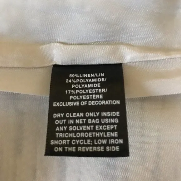 Lafayette 148 NY linen jacquard pencil skirt size 4