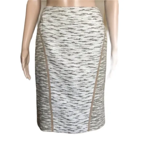 Lafayette 148 NY linen jacquard pencil skirt size 4