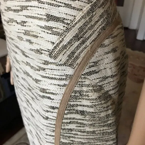 Lafayette 148 NY linen jacquard pencil skirt size 4