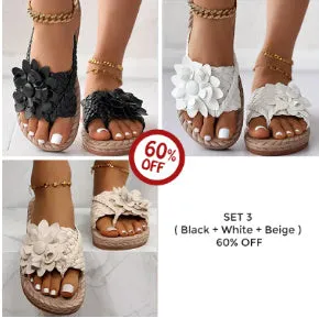 Mary – Floral Slippers for Beach and Outdoor