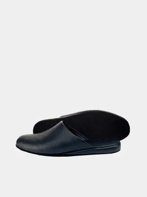 Men's slippers navy blue Model 1209 Flotar Leather