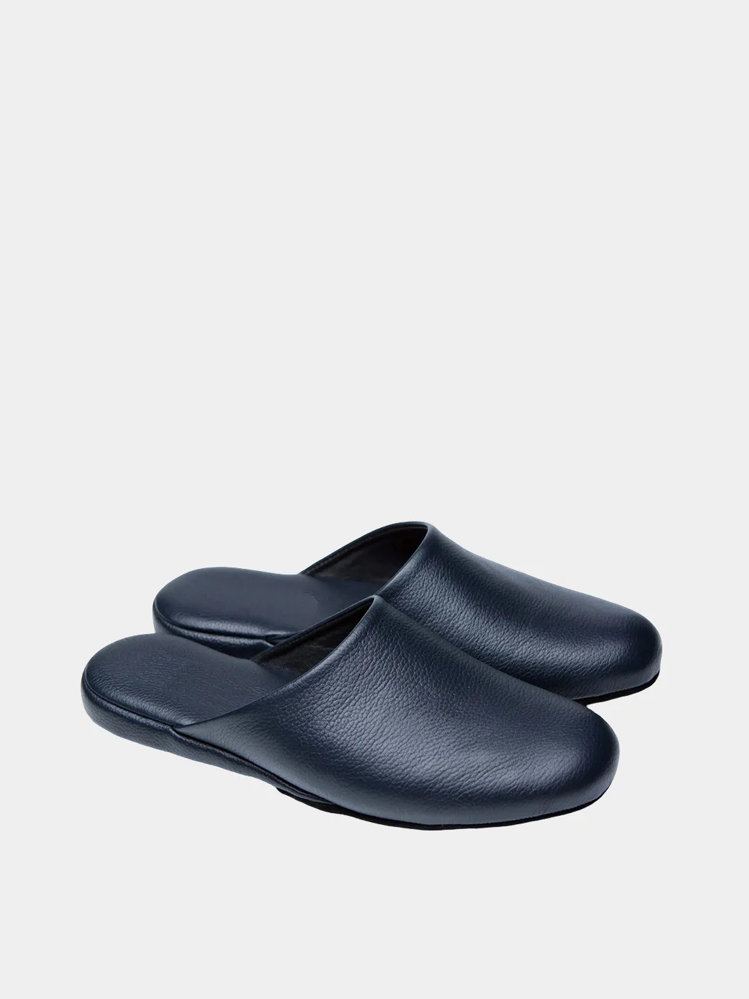 Men's slippers navy blue Model 1209 Flotar Leather