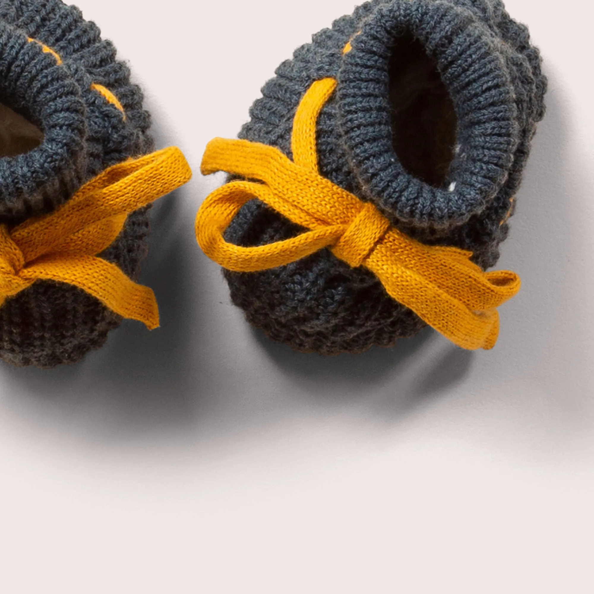 Midnight Blue Knitted Baby Booties