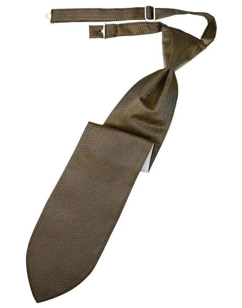 Mocha Herringbone Necktie