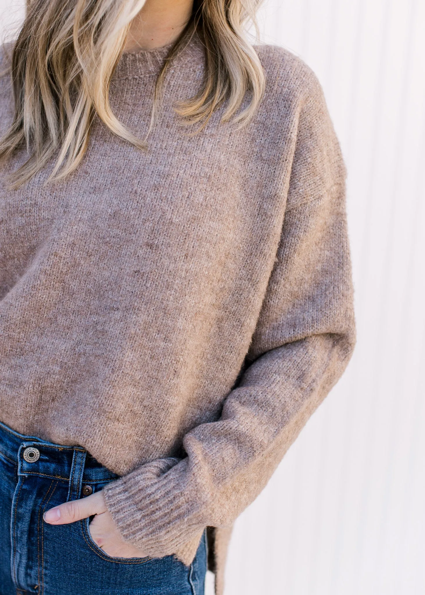 Mocha Round Neck Sweater B