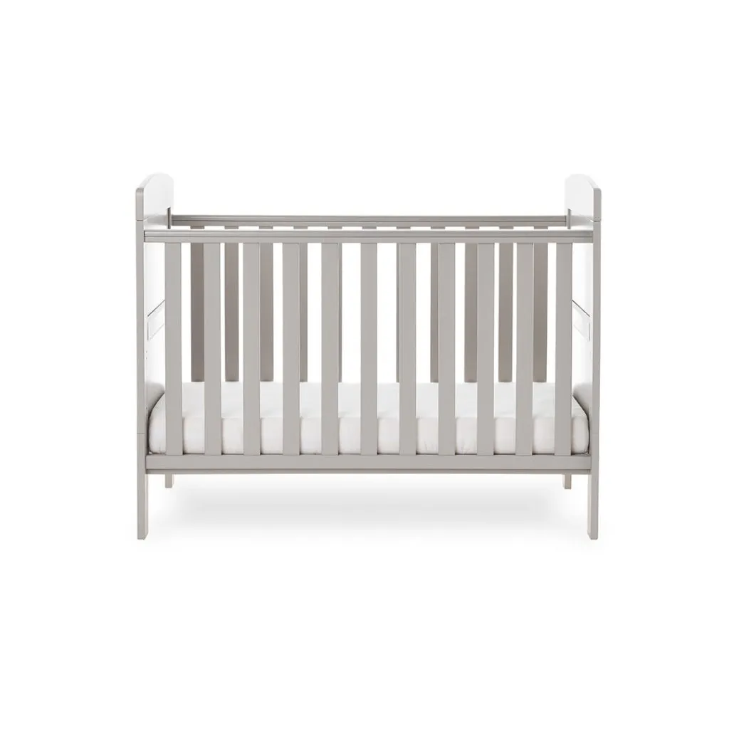 OBABY Grace Mini Cot Bed - Warm Grey