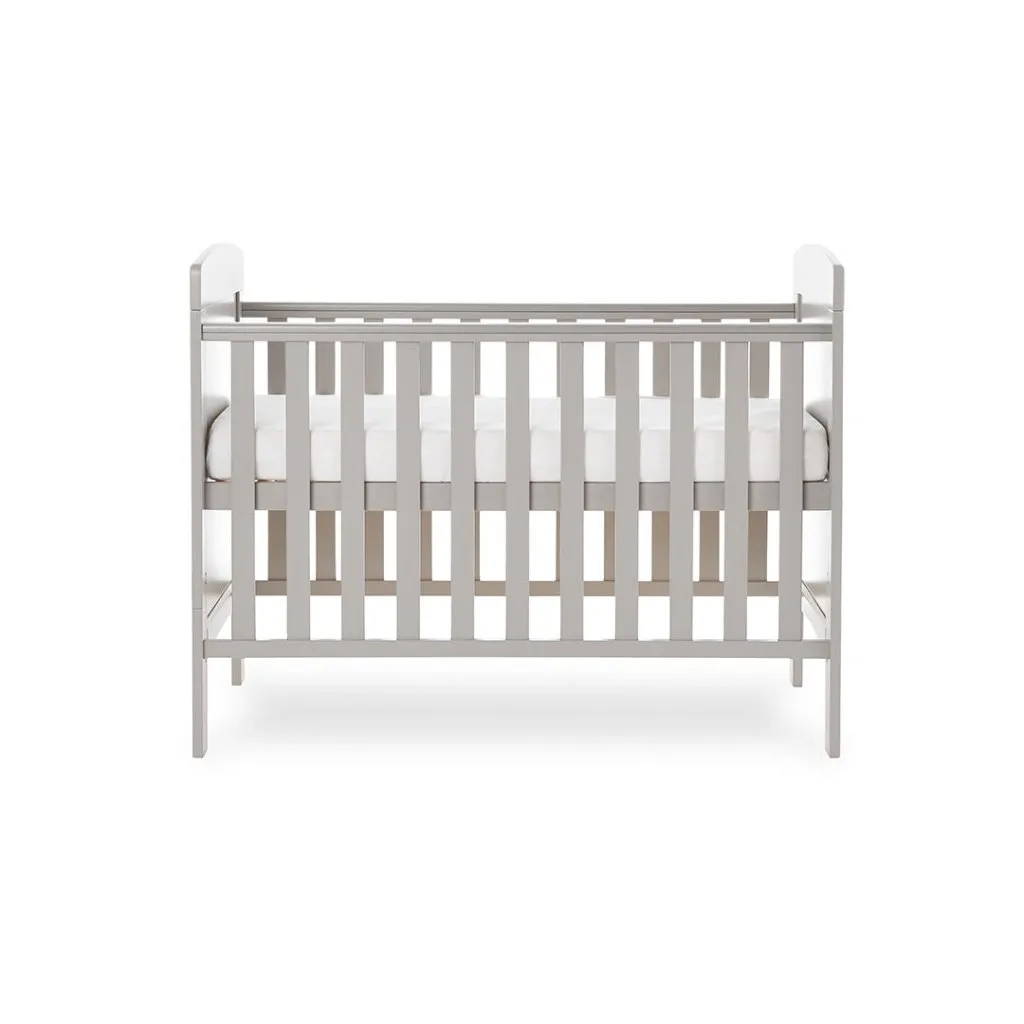 OBABY Grace Mini Cot Bed - Warm Grey