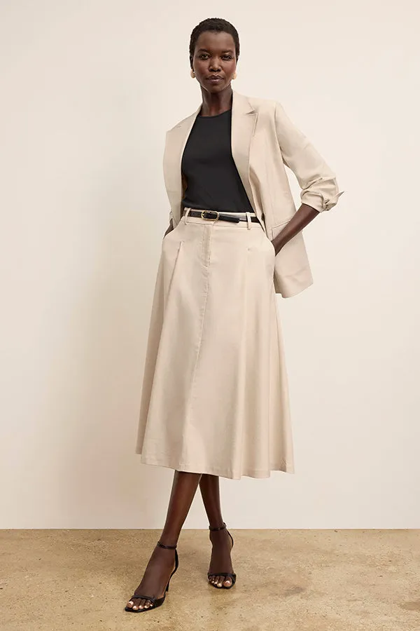Olia Breeze Skirt - Cotton Viscose :: Natural
