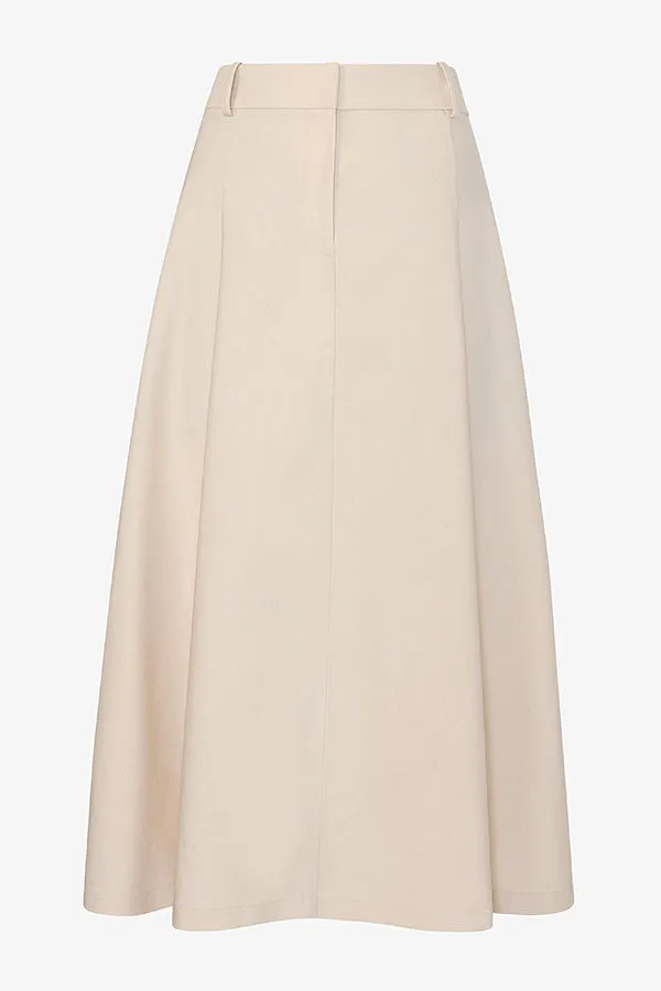 Olia Breeze Skirt - Cotton Viscose :: Natural