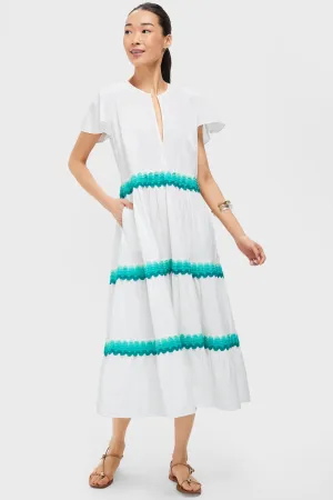 Pacifica Aqua V Neck Maxi Dress