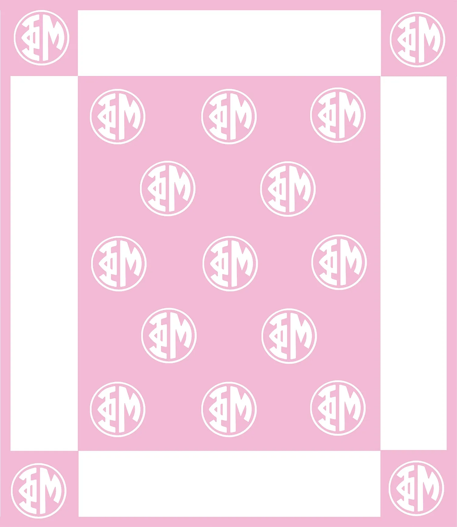 Phi Mu Greek Letter Woven Blanket