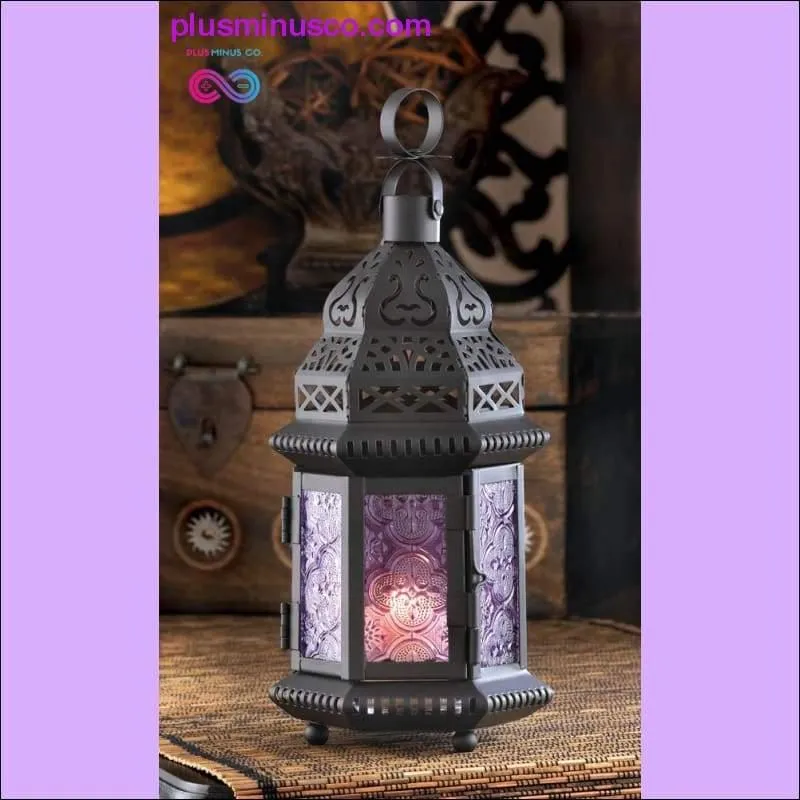 Purple Moroccan Style Lantern ll Plusminusco.com