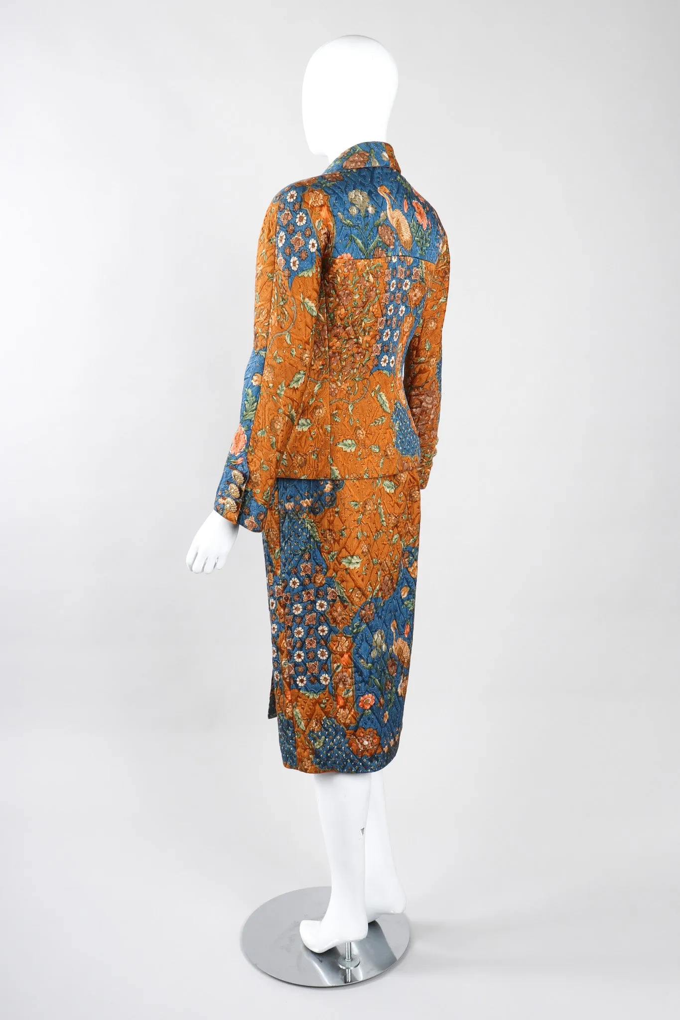 Quilted Jacket & Wrap Skirt Set