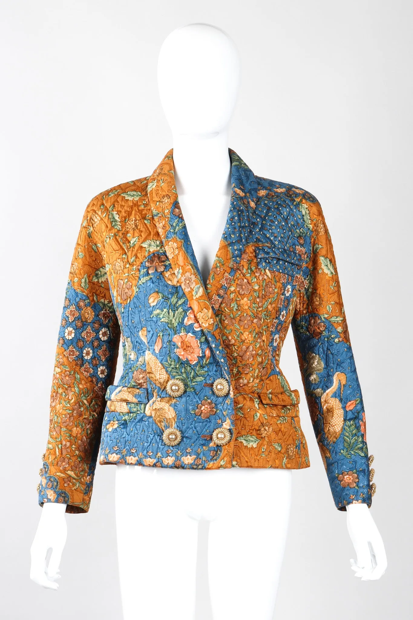 Quilted Jacket & Wrap Skirt Set