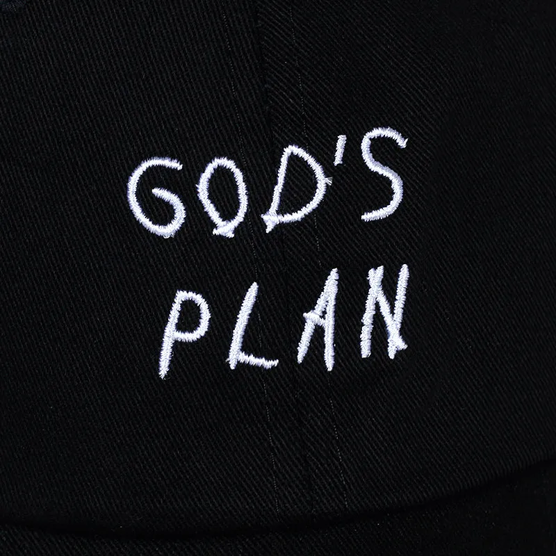 "GOD'S PLAN" Casquette Baseball Streetwear Noir - URB1™