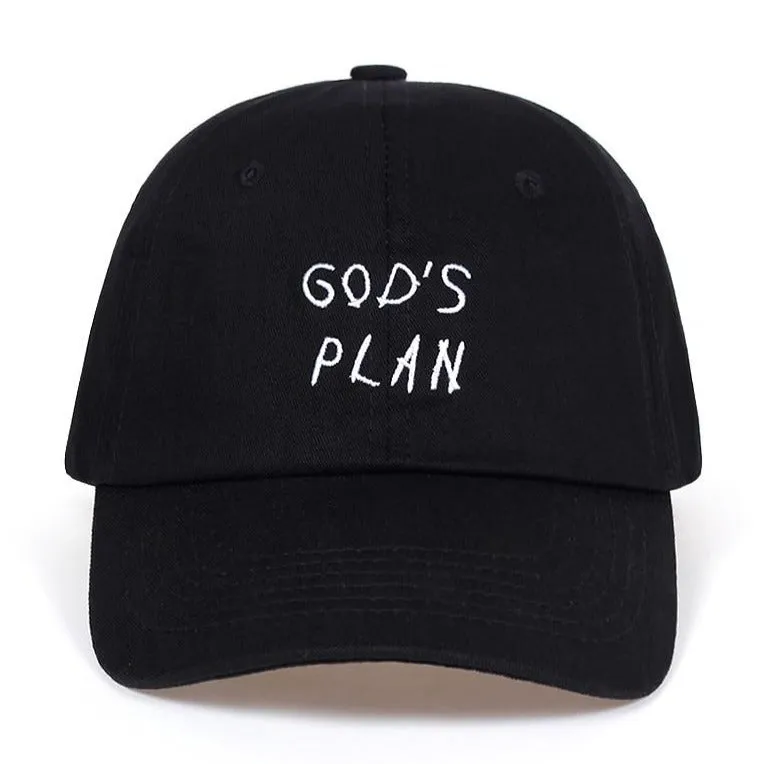 "GOD'S PLAN" Casquette Baseball Streetwear Noir - URB1™
