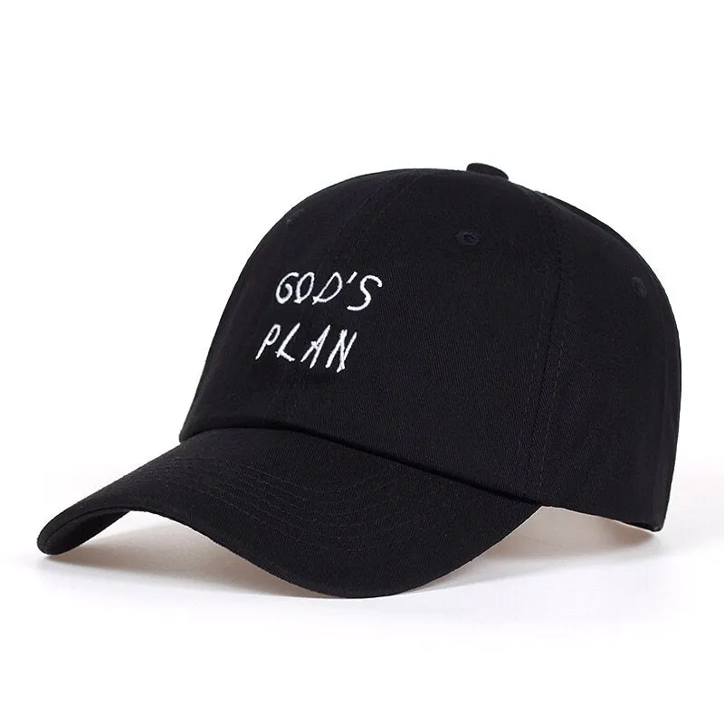 "GOD'S PLAN" Casquette Baseball Streetwear Noir - URB1™