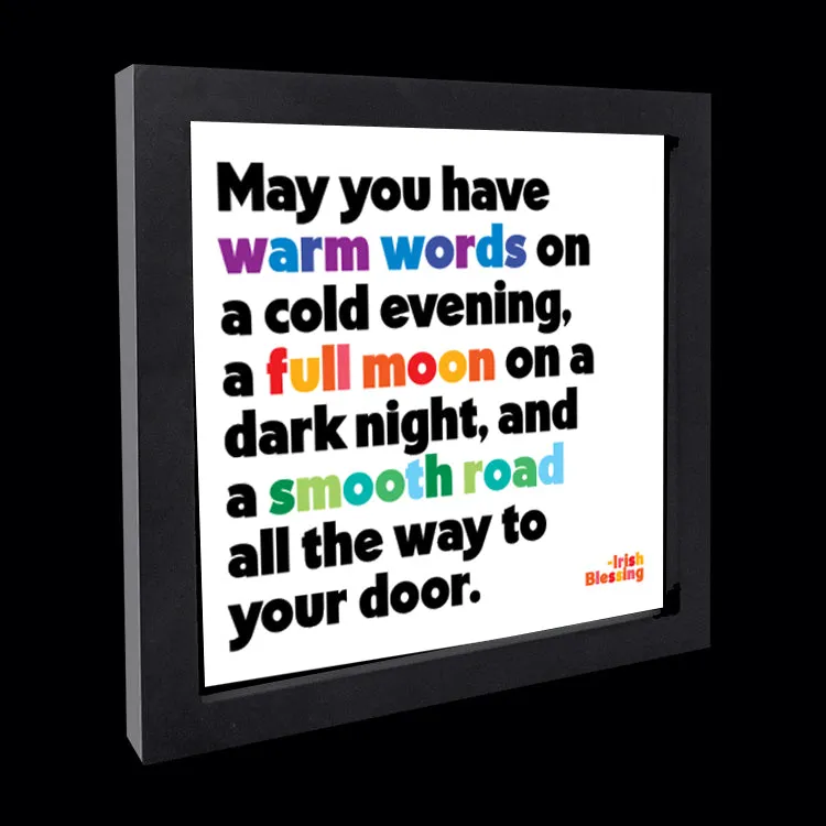 "may you have warm words" card