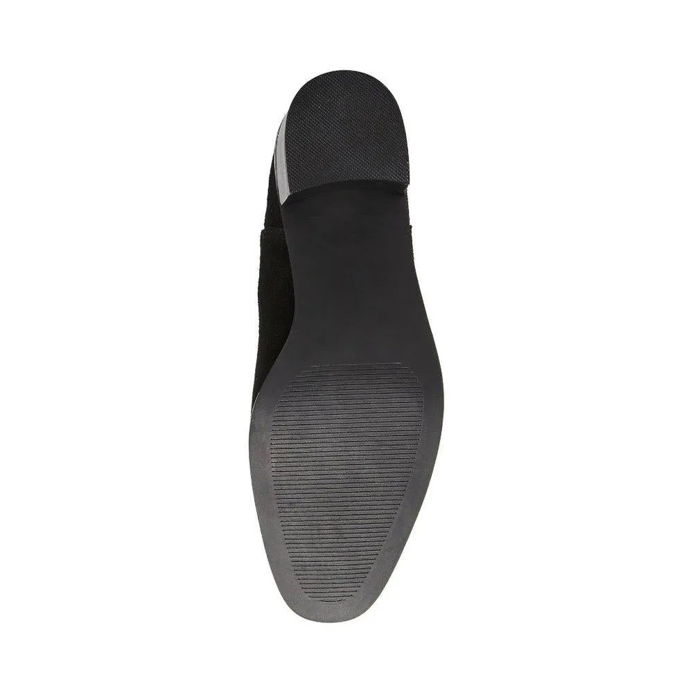 Rockwell Black Suede Heeled Chelsea Booties
