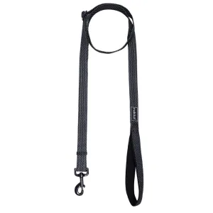 Rukka Pets Star Adjustable Reflective Padded Handle Dog Leash Hot Black