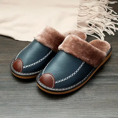 Sara – Cotton Slippers with Vegan Leather for Women