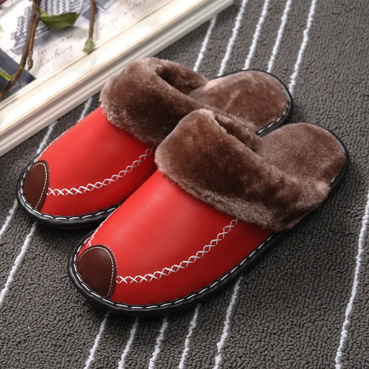 Sara – Cotton Slippers with Vegan Leather for Women
